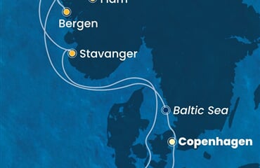 Costa Diadema - Dánsko, Norsko, Německo (z Kodaně)