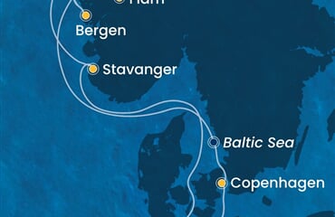 Costa Diadema - Německo, Dánsko, Norsko (z Kielu)