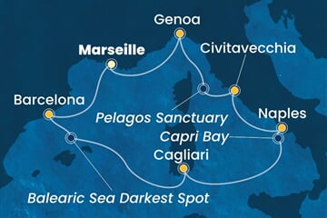 Costa Smeralda - Francie, Španělsko, Itálie (z Marseille)