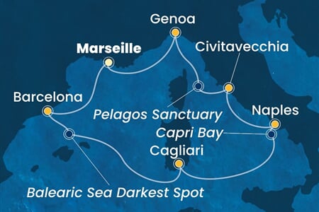 Costa Smeralda - Francie, Španělsko, Itálie (z Marseille)
