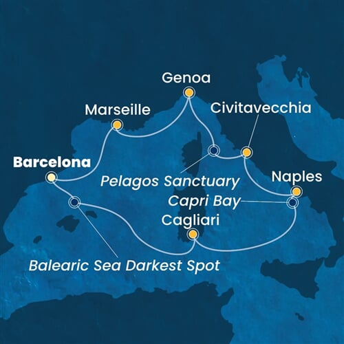 Trasa plavby CSM-BCN07A56