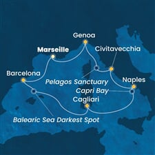 Costa Smeralda - Francie, Španělsko, Itálie (z Marseille)
