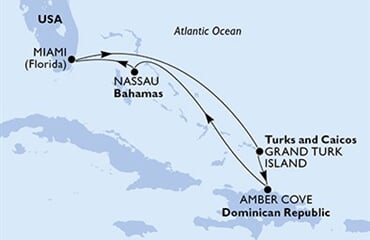 MSC Divina - USA, Turks a Caicos, Dominikán.rep., Bahamy (z Miami)