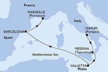 MSC World Europa - Itálie, Malta, Španělsko, Francie (Neapol)
