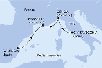 MSC Grandiosa - Španělsko, Francie, Itálie (Valencie)