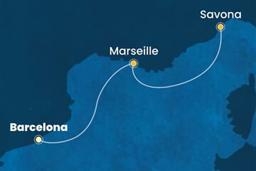 Costa Fortuna - Španělsko, Francie, Itálie (z Barcelony)