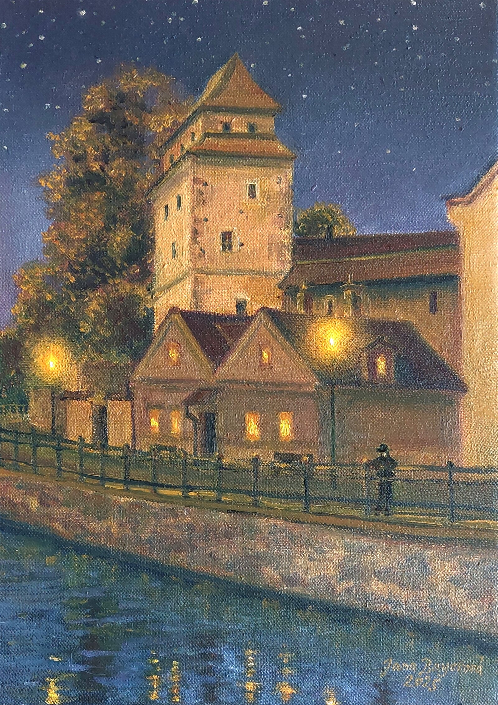 Jana Bayerová: Nokturno u Železné panny II, 35 × 25 cm