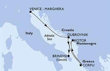 MSC Armonia - Itálie, Chorvatsko, Řecko, Černá Hora (z Benátek)