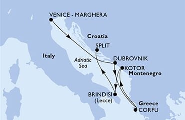 MSC Armonia - Itálie, Chorvatsko, Řecko, Černá Hora (z Benátek)