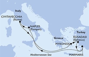 MSC Divina - Itálie, Řecko, Turecko (Neapol)