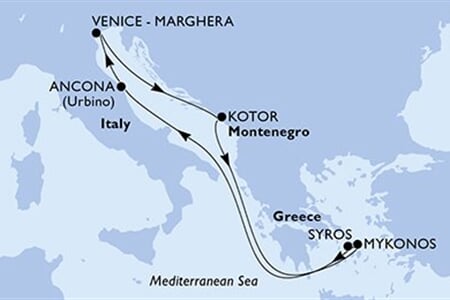 MSC Lirica - Itálie, Černá Hora, Řecko (z Benátek)