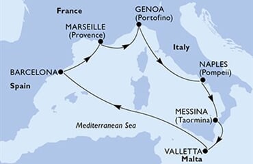 MSC Magnifica - Španělsko, Francie, Itálie, Malta (z Barcelony)