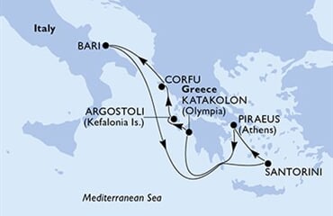 MSC Sinfonia - Itálie, Řecko (Bari)