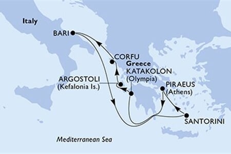 MSC Sinfonia - Itálie, Řecko (Bari)
