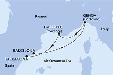 MSC MAGNIFICA - Spanyolország, Olaszország, Franciaország (a Barcelona-ből)
