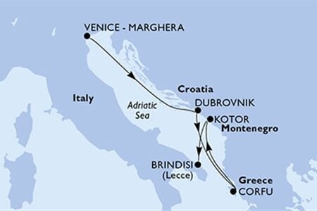 MSC ARMONIA - Itálie, Chorvatsko, Řecko, Černá Hora (z Benátek)