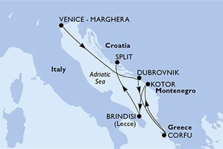 MSC ARMONIA - Itálie, Chorvatsko, Řecko, Černá Hora (z Benátek)