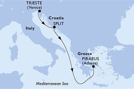 MSC SPLENDIDA - Itálie, Chorvatsko, Řecko (z Terstu)