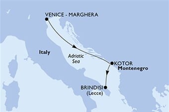 MSC Armonia - Itálie, Černá Hora (z Benátek)