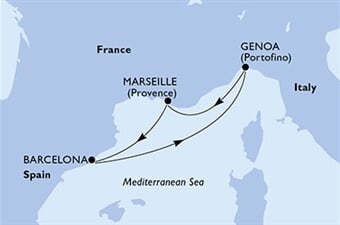MSC Magnifica - Španělsko, Itálie, Francie (z Barcelony)