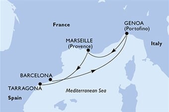 MSC Magnifica - Španělsko, Itálie, Francie (z Barcelony)
