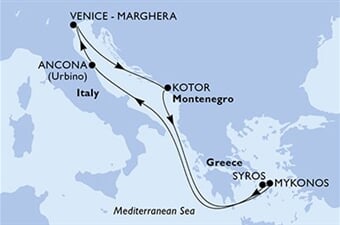 MSC Lirica - Itálie, Černá Hora, Řecko (Ancona)