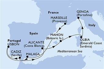MSC Opera - Francie, Španělsko, Portugalsko, Itálie (z Marseille)