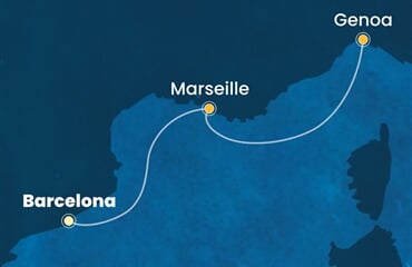 Costa Favolosa - Španělsko, Francie, Itálie (z Barcelony)