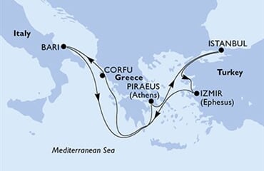 MSC Sinfonia - Itálie, Řecko, Turecko (Bari)