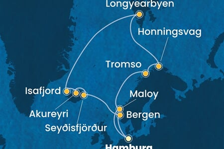 Costa Favolosa - Německo, Norsko, Island, Špicberky (Hamburk)
