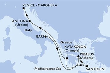 MSC Lirica - Itálie, Řecko (Bari)