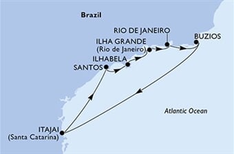 MSC Sinfonia - Brazílie (Santos)