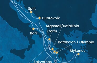 Costa Deliziosa - Itálie, Řecko, Chorvatsko (z Benátek)