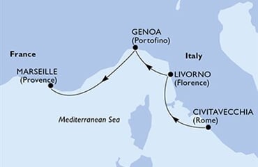 MSC Opera - Itálie, Francie (z Civitavecchie)