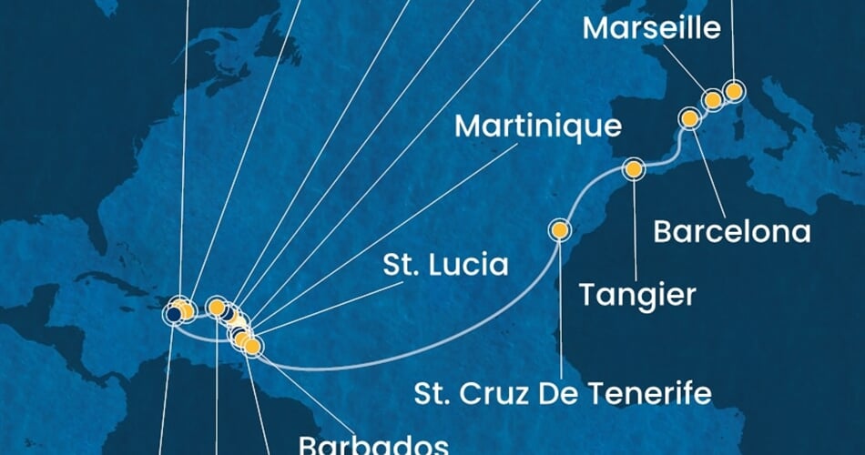 Trasa plavby CFS-PTP22A0B