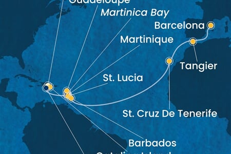 Costa Fascinosa - Dominikán.rep., Nizozemské Antily, Španělsko, Maroko (Santo Domingo)