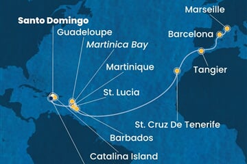 Costa Fascinosa - Dominikán.rep., Nizozemské Antily, Španělsko, Maroko, Francie (Santo Domingo)