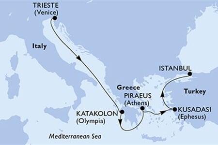 MSC FANTASIA - Itálie, Řecko, Turecko (z Terstu)