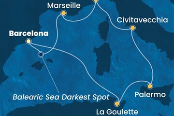 Costa Pacifica - Španělsko, Tunisko, Itálie, Francie (z Barcelony)