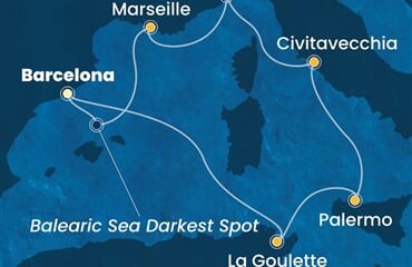 Costa Pacifica - Španělsko, Tunisko, Itálie, Francie (z Barcelony)