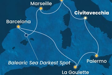 Costa Pacifica - Itálie, Francie, Španělsko, Tunisko (z Civitavecchie)