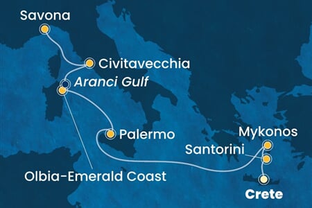 Costa Pacifica - Řecko, Itálie (Heraklion)