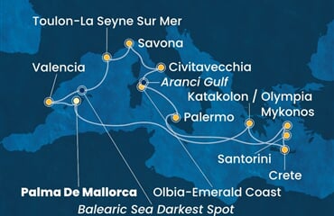 Costa Pacifica - Španělsko, Řecko, Itálie, Francie (Palma de Mallorca)