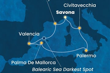 Costa Pacifica - Itálie, Francie, Španělsko (ze Savony)