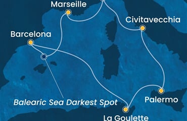 Costa Pacifica - Itálie, Francie, Španělsko, Tunisko (ze Savony)
