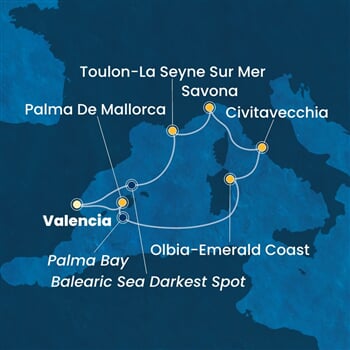 Trasa plavby CPA-VLC07A3M