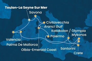 Costa Pacifica - Francie, Španělsko, Řecko, Itálie (Toulon)