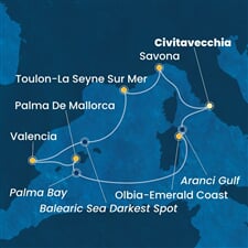 Costa Pacifica - Itálie, Francie, Španělsko (z Civitavecchie)
