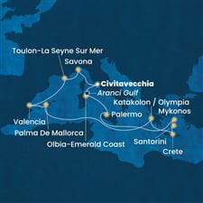 Costa Pacifica - Itálie, Francie, Španělsko, Řecko (z Civitavecchie)