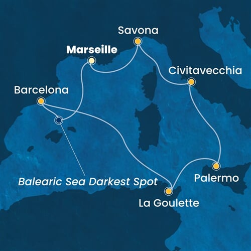 Trasa plavby CPA-MRS07A78